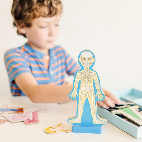 Melissa & Doug Magnetic Human Body Anatomy Play Set - 24 Magnetic Pieces with Storage Tray