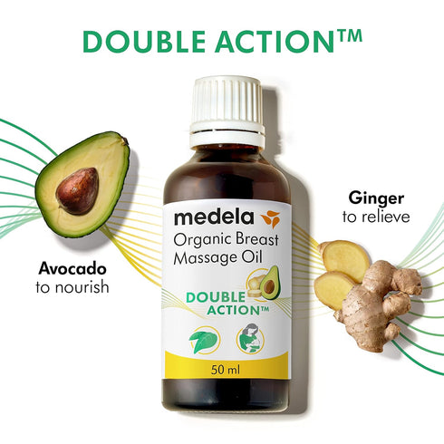 Medela Organic Breast Massage Oil for Nursing Mothers, Relieves Tenderness, 1.69 fl. oz.