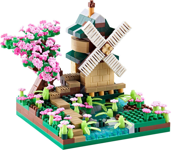 Architecture River Windmill Building Model Kit Micro Block Set Mini Blocks 600+