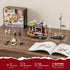 Set 515 FUNWHOLE Chili Dog Trailer Lighting Building Bricks - Street Fusion City Town Hot Food Truck with LED Light