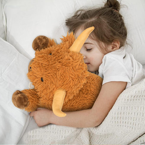 5lbs 22in Wepop Highland Cow Weighted Stuffed Animals, Giant Highland Cow Gift Plush Toy,Adorable Stuffed Animal