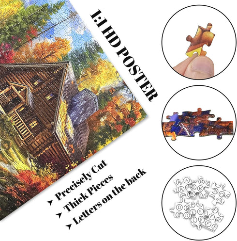 2000 Jigsaw Puzzles Pieces for Adults Families Bear Village Pieces Fit Together Perfectly