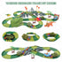 3 4 5 6 7 Set Dinosaur Track Toys for Kids - Best Birthday Gifts for Year Old Boys, Flexible Race Car Track with Light