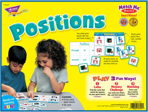 Trend Enterprises Match Me Game - Learn 16 Position Concepts, Develop Matching Skills, Ages 3 and Up