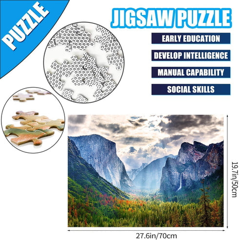 Yosemite Jigsaw Puzzles for Adults 1000 Pieces, Nature National Park Puzzles for All