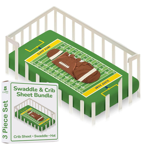 Cuddle Club Newborn Swaddle Gift Set Includes Swaddle Blanket, Hat & Crib