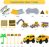 253 PCS Construction Race Tracks Toy for 3-8 Year Olds, 5 PCS Truck Car and Flexible Track Play Set