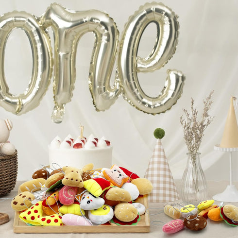 40 PCS Mini Food Plush Toy Set, Cute Small Stuffed Toy Keychain for Party Favors Goody Bag