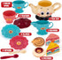 ArtCreativity 19-Piece Musical Tea Set for Girls - Toddler Tea Party Set with Motion-Activated Sound, Music, Lights