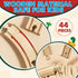 Lehoo Castle Wooden Train Set, Dinosaur Wooden Train Track Set for Toddlers 2-4, Fits Thomas and Brio