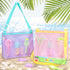 Summer Tagitary Beach Toys Mesh Beach Bags with Zipper, Kids Pool Sand Toys Seashell Crossbody for Boys and Girls