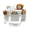 Perfectly Paired Baby Diaper Caddy, Pacifier Clip and Teether-Storage for Newborn Essentials, Portable Diaper