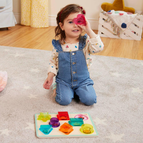 B. toys Shapes & Emotions Chunky Puzzle – Toddler Puzzle for Geometric Shapes & Emotions – Classic Toys for Kids 2