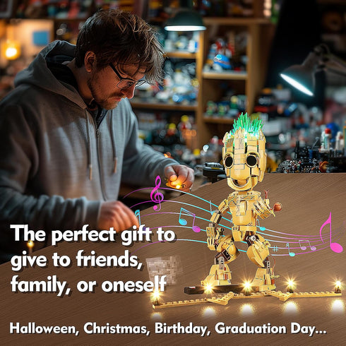 LED Lighting for Lego I am Groot 76217, Light Kit Compatible with Lego Model Set (Music Version)
