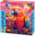 Springbok Paradise Parrot 1000 Piece Jigsaw Puzzle for Adults features a Colorful Parrot sipping a margarita in a jungle paradise
