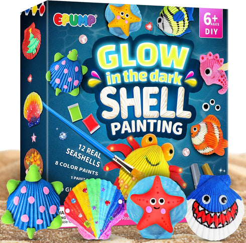 EPUMP Sea Shell Painting Kit for Kids - Glow in the Dark