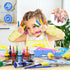 MuseLuxe 45PCS Kit,12 Kids Washable Finger Paint Colors Non Toxic Finger Paints,Art Painting Supplies for Toddlers