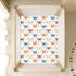miaozhen 1 Pack 52x28 Cotton Baby Crib Sheets Comfy Breathable Rainbow Playful Crab Colorful Toddler Mattress Sheet