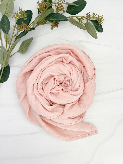Set 47 Inches Premium Swaddle Blanket by BWD - Bamboo Viscose & Organic Cotton - Baby Girl Swaddle for Newborns