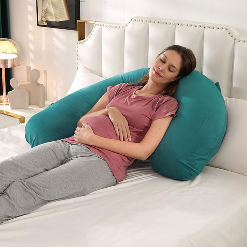 BATTOP Pregnancy Pillow for Sleeping,Body Maternity Pillow with Removable Cover,Support for Back,Hips,Legs,Belly