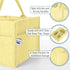 Lemon Glow Baby Diaper Caddy - Stylish Nursery Organizer for Diapers & Wipes