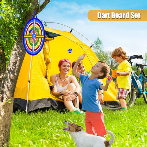 2 in 1 Basketball Hoop and Dart Board - 14" for Kids, Sports & Outdoor Play Birthday Gift Toys