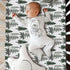 Hahafelt 3 Set Sets Set Pcs Woodland Crib Bedding for Boys, Green Elk Bear Baby Crib for Newborn, Infant & Toddler