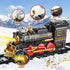 Novaluki Set 2-Layer 4-8, 3 4 5 6 7 8 Christmas Train for Kids, Train Track Toys with Smoke, Light and Sound, DIY