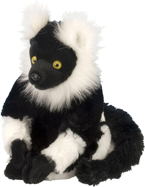 Wild Republic Black and White Lemur, Cuddlekins Mini, Stuffed Animal, 8 inches,