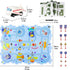 Plastic Floor Puzzles for Kids with Airplane Toy Car, Educational Track Car Play Set for Ages 2-6