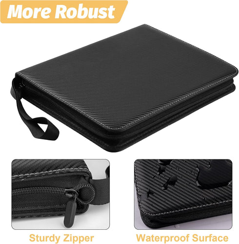 9 720 Album, GERMUN Pocket Card Binder, Premium Zip Trading Card Binder, Double Sided Pocket PU Collection Binder