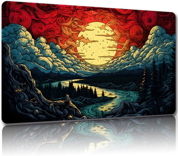 MTG Playmat with Free Storage Bags - Game Mat 24 x 14 inches for TCG and Board Games