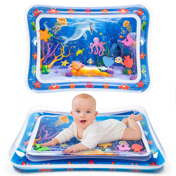 Inflatable Tummy Time Water Mat - Baby Play Mat for Infants and Toddlers 3 to 12 Months - Developmental Toy