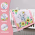 Set 3 Set Set Cloele Crib Bedding for Baby Girls - Piece Elephant Baby Bedding Includes Pink Crib Skirt Crib Quilt
