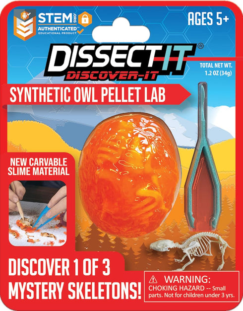 Discover-It Dissection Kit for Kids, Owl Pellet Science Lab Kit to Learn