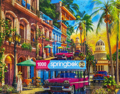 Havana Sunset Jigsaw Puzzle - 1000 Pieces for Adults by Springbok - Colorful Travel Art - 30" x 24"