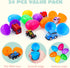 24 JOYIN Pcs Filled Easter Eggs with Pull Back Construction Cars, Prefilled Easter Egg with Vehicle for Kid Boys