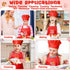 Set 2Pcs R HORSE Kid Apron and Chef Hat - Red Mini Chef Adjustable Children Kitchen Toddler Apron for Girls Boys, Funny