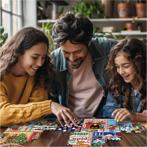 1000 24"x30" White Mountain Piece Jigsaw Puzzle Winter Christmas Holiday Puzzles for Adults and Teens Large Pieces