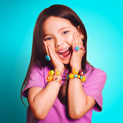 B. toys – Pop Arty! 500 Pcs- Jewlery Making Kit- Creative Pop Snap Bead Set for Kids –DIY Craft Jewelry Making Kit –Necklaces, Rings, Bracelets – 4 Years + by B. toys