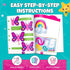 CRAFTSBEE 7+ 5 Cozy Magical Unicorn Sewing Kit for Girls - Create Adorable Felt Animals & a Pillow - Fun, Easy