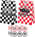 24 Pack Race Car Party Candy Favor Bags with Stickers, Race Car Themed Birthday Party Supplies