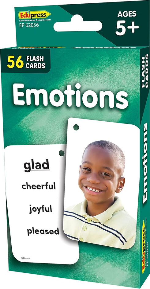 Teacher Created Resources Emotions Flash Cards (EP62056), 0.75 H x 6.125 L x 3.25 W