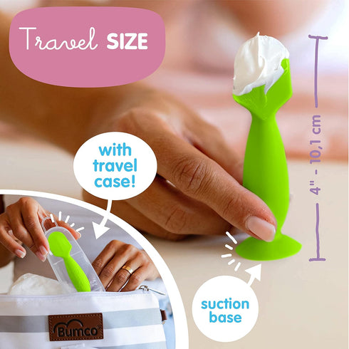 Bumco Mini Diaper Cream Spatula with Case - BPA-Free, Soft & Flexible Diaper Applicator, Baby Must Haves