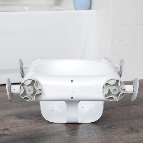 Regalo Baby Basics Baby Bath Seat with Suction Cups, Sit-Up Bath Support for Infants, Secure Baby Bath Chair