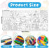 Naozinebi Dinosaur Giant Coloring Poster for Large Coloring Tablecloth Big Paper Sheets Page Dino Table Cloth DIY