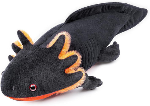 ZHONGXIN MADE Axolotl Plush - Black 18" Realistic Stuffed Animal, Cute Ambystoma Plush Toy for Kids