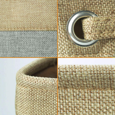 uxcell Gray Small Collapsible Fabric Storage Basket Bins with Dual Handles, Foldable Toy Bins for Home Organizer