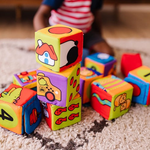 Melissa & Doug K's Kids Match and Build Soft Blocks Set for Toddlers