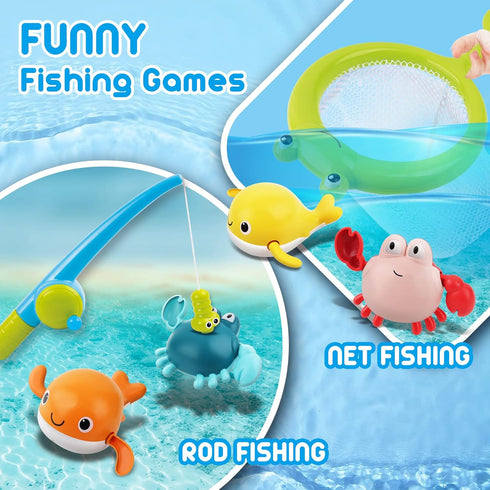 Dwi Dowellin Bath Toy for Toddlers, Floating Mold Free Swimming Toys and Stacking Cups